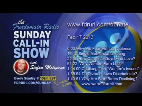 2337 Dr Warren Farrell Cohosts the Freedomain Radio Sunday Call In Show 24 Feb 2013 episode artwork